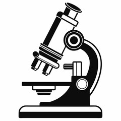 vector illustration of microscope
