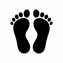 foot prints vector