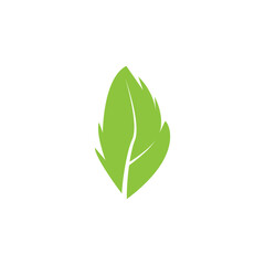 green leaf garden nature icon vector illustration template design