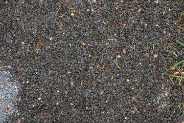Gravel texture with scattered natural debris
