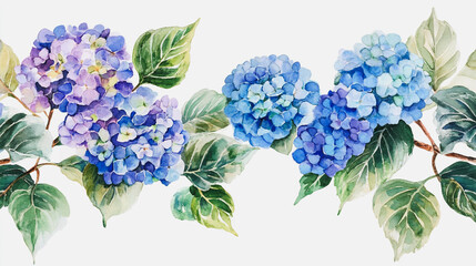 Elegant wedding invitation card background . Minimal hand painted watercolor Hydrangea flowers texture template background. Design for wedding, vip cover, poster, rsvp moderncard.Valentine's Day

