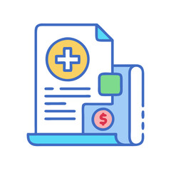 Medical Bill Illustration: Healthcare, Finance, and Insurance Concept