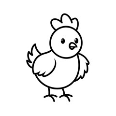 Outline of a Baby Chicken