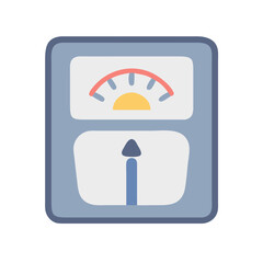Cute cartoon illustration of a bathroom weight scale