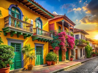 Vibrant Colombian Architecture: Colorful Buildings & Colonial Charm