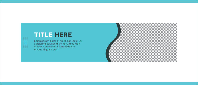 Cyan Blue LinkedIn Banner Template | Editable Social Media Header Design