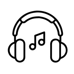 play music icon outline