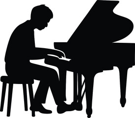Silhouette Piano Art.eps