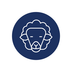 Milch Sheep icon vector stock illustration