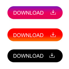  Buttons for web, download buttons interactive elements for siteweb and app