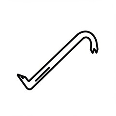 Fototapeta premium Black and white crowbar illustration