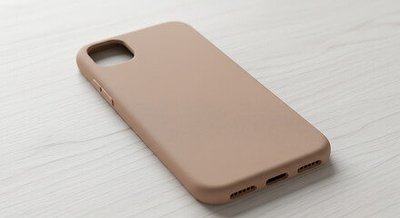 Minimalist Beige Silicone Phone Case Protective and Stylish