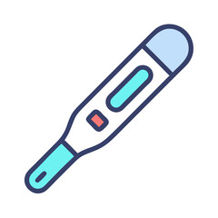 Digital Thermometer Icon Illustration for Medical and Health