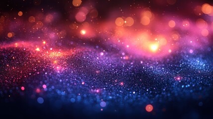 Colors shimmer, blending to create a stunning cosmic landscape of lights