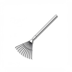 Obraz premium Gray metal garden rake for spring cleaning