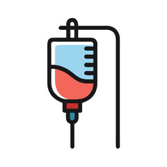 IV Drip Illustration: Medical Treatment and Healthcare Concept