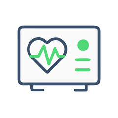 Medical Heart Rate Monitor Isolated on a Black Background