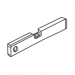 Line drawing of a rectangular spirit level