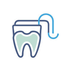Tooth with dental crown, dental care illustration
