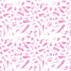 Seamless abstract pattern. Simple background with pink, white texture. Digital brush strokes, stains. Design for textile fabrics, wrapping paper, background, wallpaper, cover.