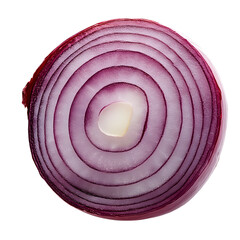 Onion slices isolated