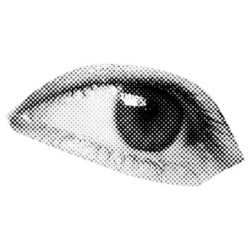 Eye halftone decoration clipping element