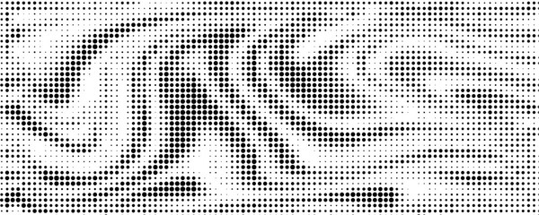 Fototapeta premium Flowing dots particles wave pattern halftone gradient curve shape isolated on white background. Vector in concept of technology, science, music, modern.
