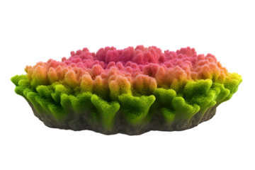 Abstract Colorful Organic Texture Lush Gradient Vegetation Nature Background 3D Render