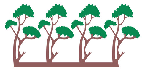 Oak Tree collection with realistic style