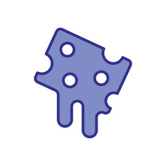 Melted Cheese icon vector stock illustration