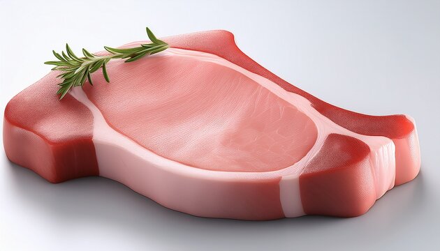 2d model of pork steak on a white background