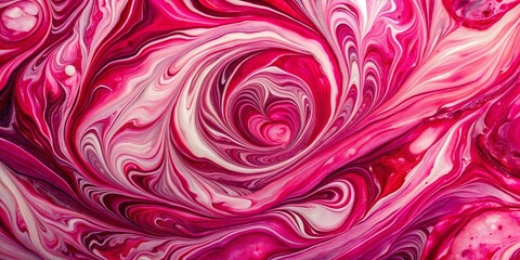 Vintage Style Magenta Pink & White Marbling Abstract Fluid Art Background