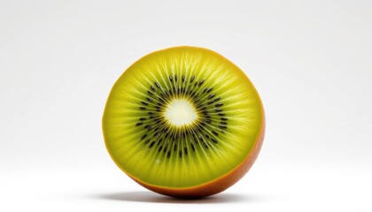 Kiwi fruit slice, cross section, vibrant colors