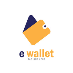 e wallet modern pay logo icon vector illustration template design