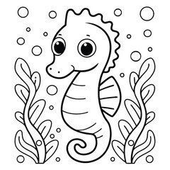 Seahorses Coloring Pages For Kids