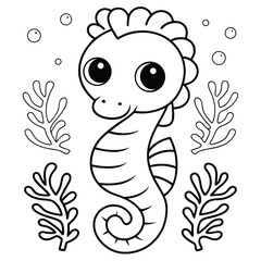 Seahorses Coloring Pages For Kids