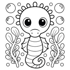 Seahorses Coloring Pages For Kids