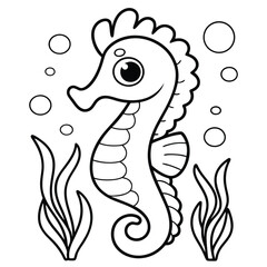 Seahorses Coloring Pages For Kids