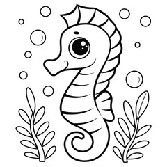 Seahorses Coloring Pages For Kids