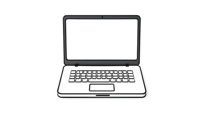 Fototapeta premium Laptop outline graphic