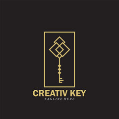 key creative simple logo icon vector illustration design template