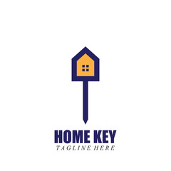 key home logo icon vector illustration template design