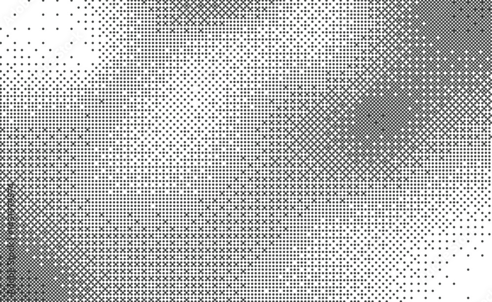 Poster Pixelated bitmap gradient texture. Retro pixel art, black dither pattern, 8 bit background. Vector illustration