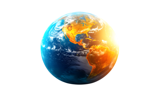 Global Warming Visualization Earths Changing Climate with Melting Ice and Rising Temperatures