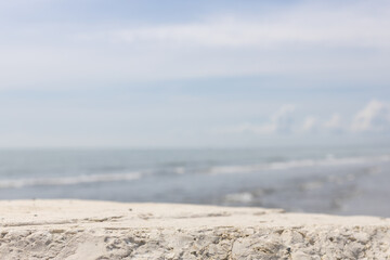 Fototapeta premium Stone Platform by the Sea for Product Display