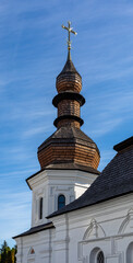 Church Steeple of the Refectory Church of the Holy Apostle and Evangelist John the Theologian, Part of the  St. Michael's Golden-Domed Monastery in Kyiv, Ukraine