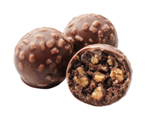 Indulging in chocolate treats delicious candies on a isolated on transparent background