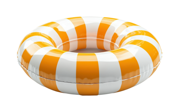 Summer fun pool activity backyard inflatable toy aerial leisure isolated on transparent background