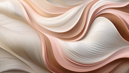 inconspicuous banner with elegant modern curvy waves background illustration with pastel gray beige and rosy brown color