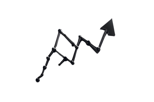Graphical Representation of Growth with Mechanical Arrow